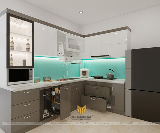 Tủ Bếp Acrylic AC222