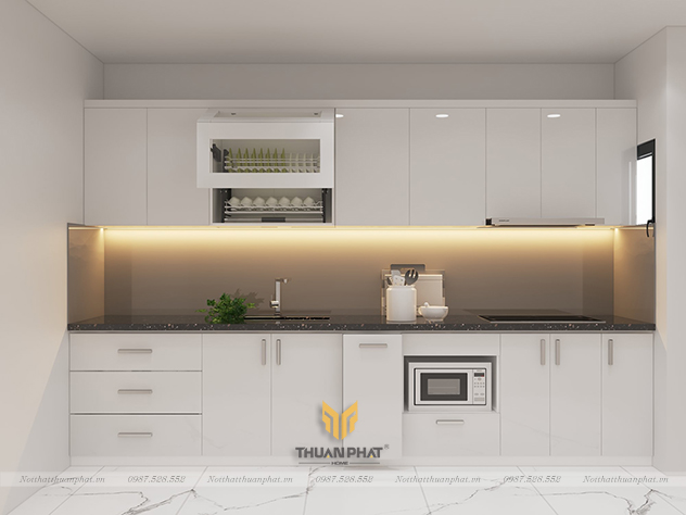 Tủ Bếp Acrylic hình chữ L AC230