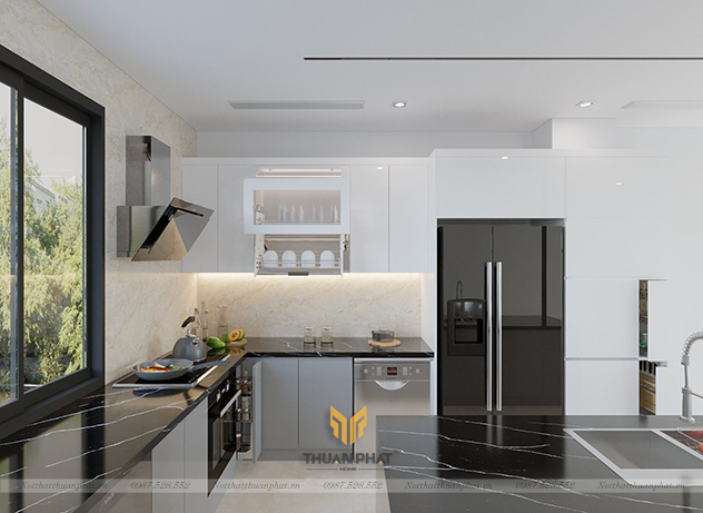 Tủ bếp nhựa Acrylic cho chung cư