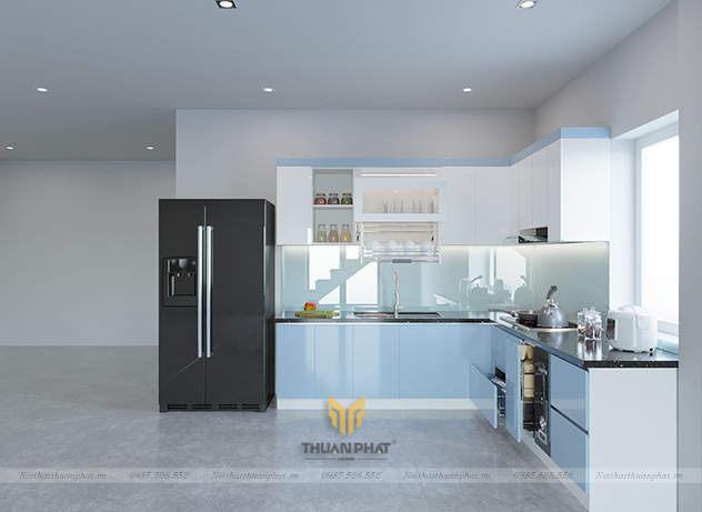 Tủ bếp nhựa Acrylic hiện đại