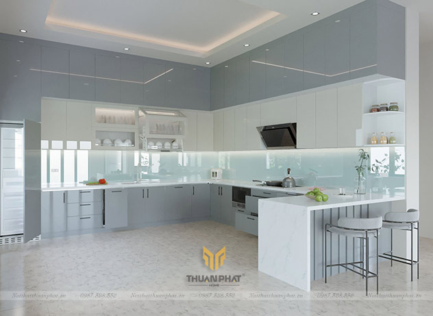 Tủ bếp nhựa Acrylic AC298