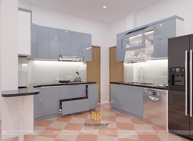 Tủ bếp nhựa Acrylic AC305