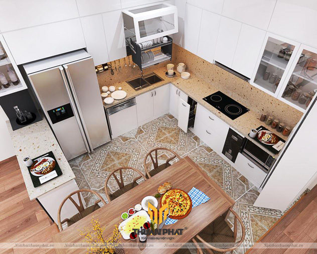 Tủ bếp Tủ bếp nhựa Acrylic Acrylic có quầy bar