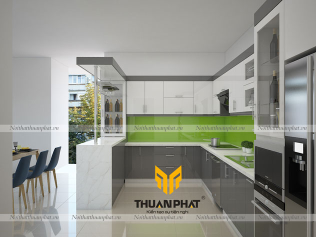 Tủ bếp Acrylic AC13