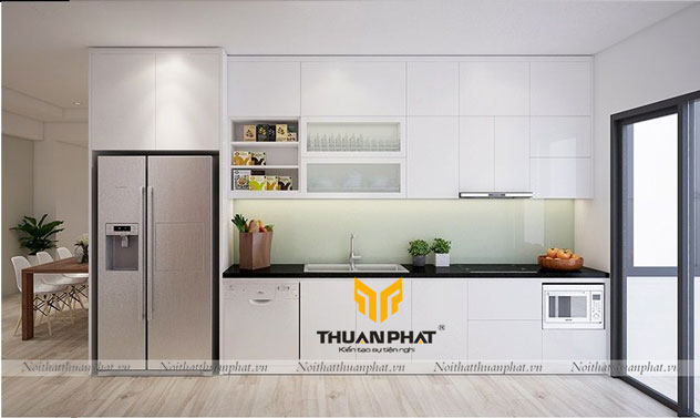 Tủ bếp MDF phun sơn MDF10