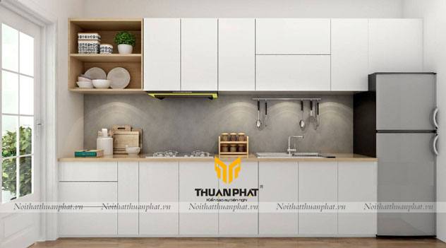 Tủ bếp MDF phun sơn MDF12