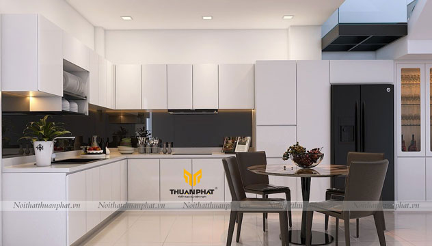 Tủ bếp MDF phun sơn MDF5