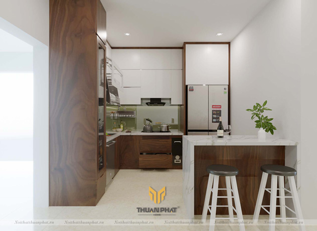 Tủ bếp Gỗ Óc Chó OC16