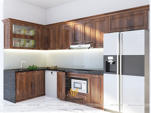 Tủ bếp Gỗ Óc Chó OC19
