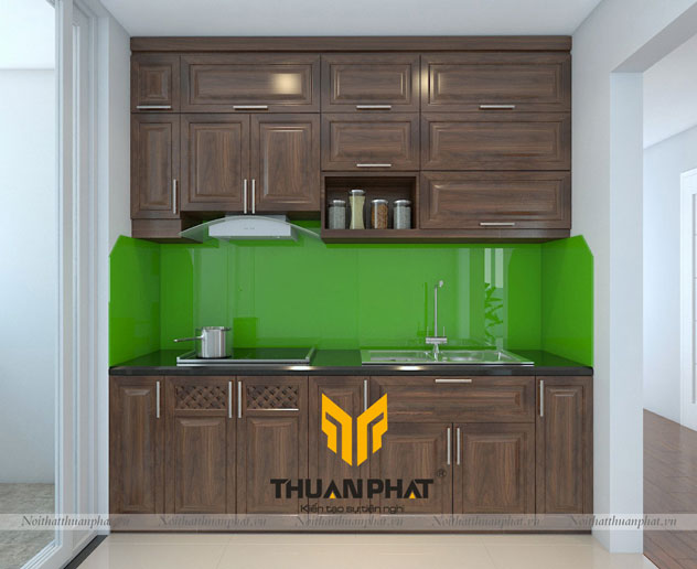 Tủ bếp Gỗ Óc Chó OC01