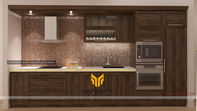 Tủ bếp Gỗ Óc Chó OC09