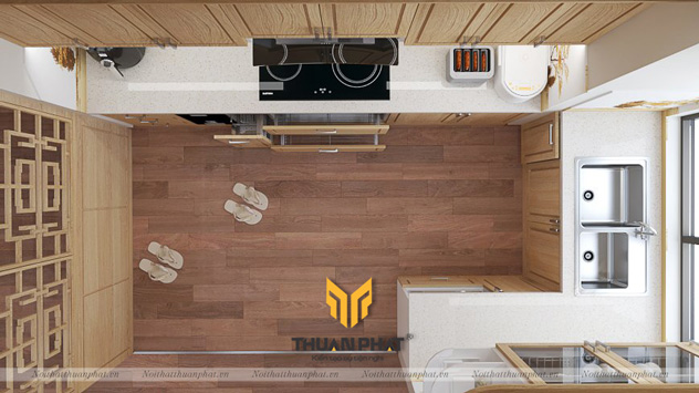 Tủ bếp gỗTủ bếp gỗ Sồi Nga SN21