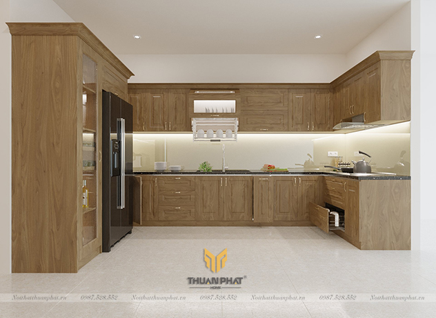 Tủ bếp gỗTủ bếp gỗ Sồi Nga SN38