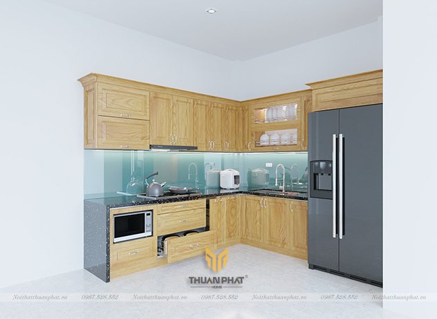 Tủ Bếp Gỗ Sồi Nga SN50