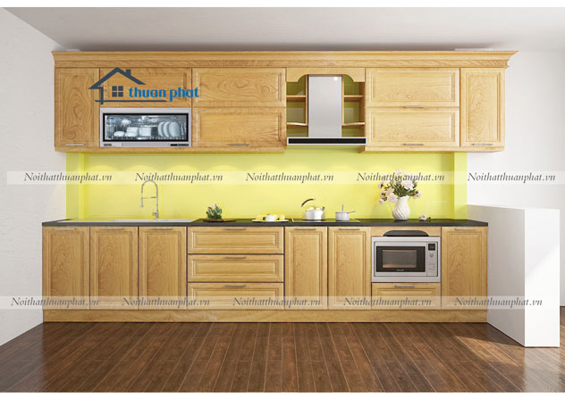 Tủ Bếp Gỗ Sồi Nga SN03