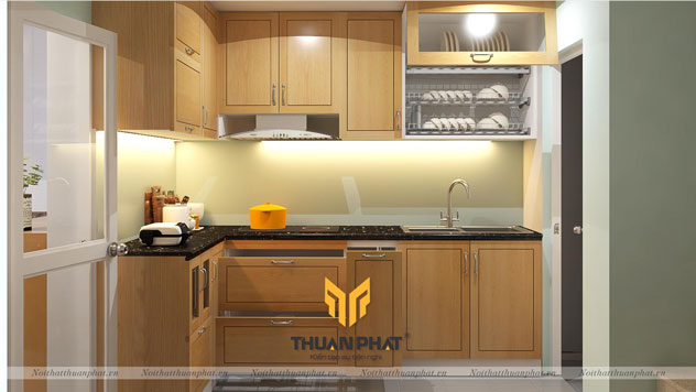 Tủ Bếp Gỗ Sồi Nga SN09