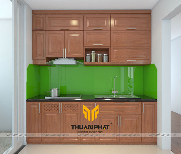 Tủ Bếp Gỗ Xoan Đào HAGL XD02