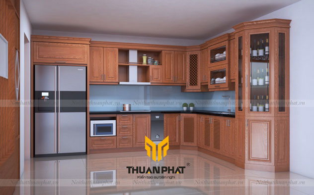 Tủ Bếp Gỗ Xoan Đào HAGL XD05