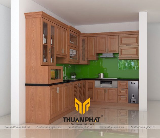 Tủ Bếp Gỗ Xoan Đào HAGL XD06