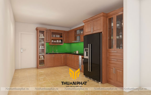 Tủ Bếp Gỗ Xoan Đào HAGL XD07