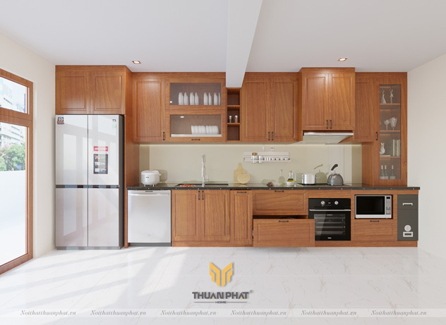 Tủ bếp gỗ Xoan Đào XD22