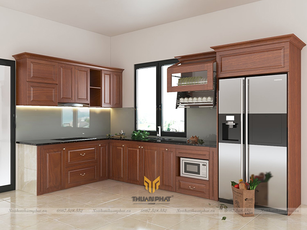 Tủ Bếp Gỗ Xoan Đào HAGL XD23