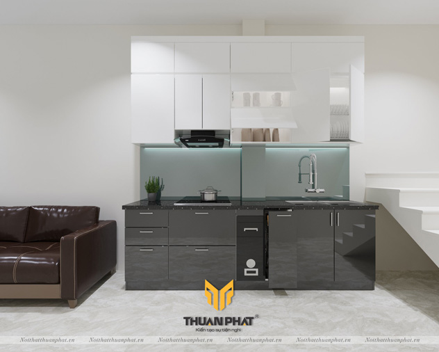 Tủ bếp inox cánh Acrylic ACI47