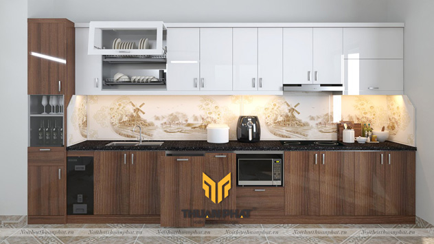 Tủ bếp inox cánh Acrylic ACI48