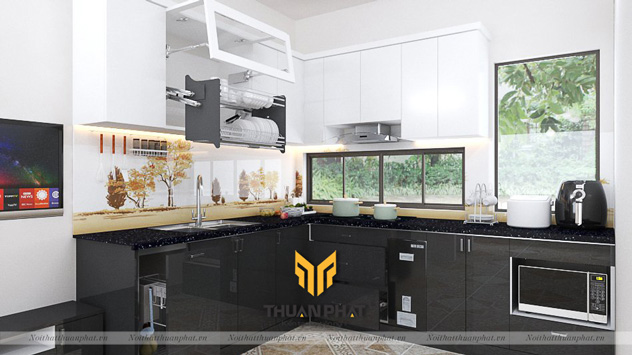 Tủ bếp inox cánh Acrylic ACI59