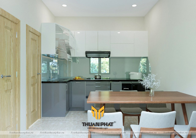 Tủ bếp inox cánh Acrylic ACI60