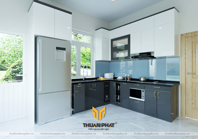 Tủ bếp inox cánh Acrylic ACI67