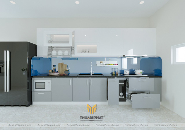 Tủ bếp Inox cánh Acrylic ACI84