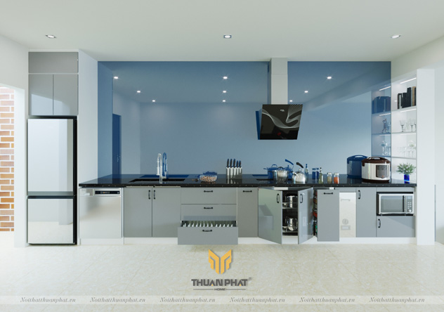 Tủ bếp Inox cánh Acrylic ACI87