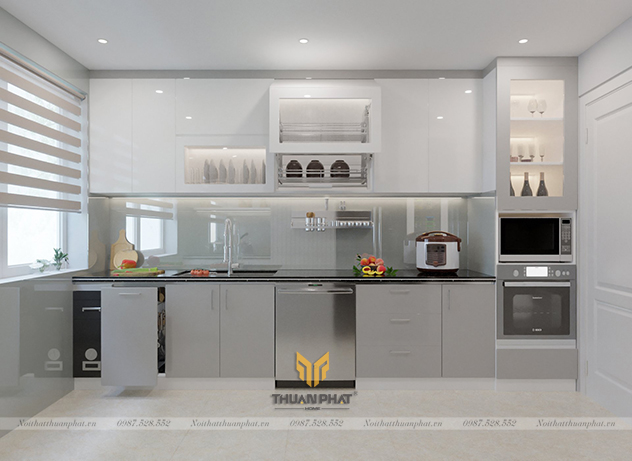 Tủ bếp Inox cánh Acrylic ACI97