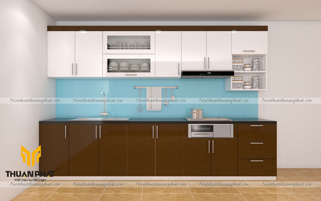 Tủ bếp Inox cánh Acrylic ACI02