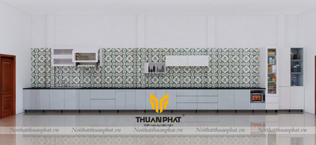 Tủ bếp inox cánh Acrylic ACI10