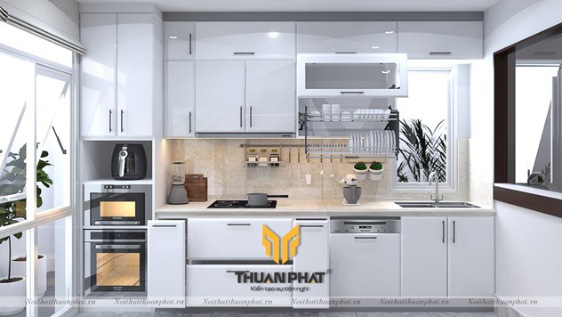 Tủ bếp inox cánh Acrylic ACI25