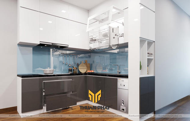 Tủ bếp inox cánh Acrylic ACI27