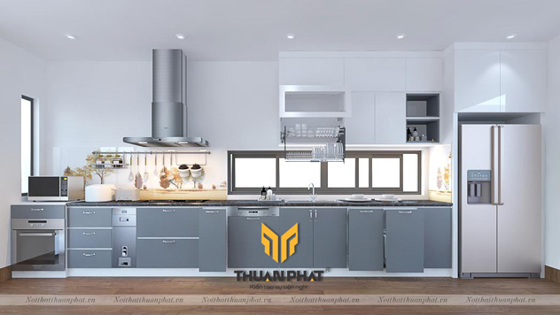 Tủ bếp inox cánh Acrylic ACI28