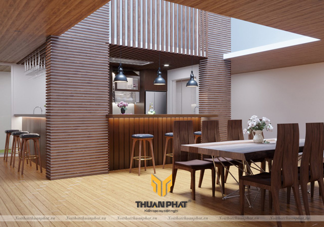 Tủ bếp Laminate An Cường cho căn biệt thự đẳng cấp