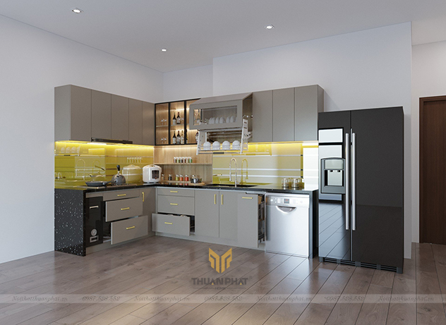 Tủ bếp Laminate Lacquered LA30