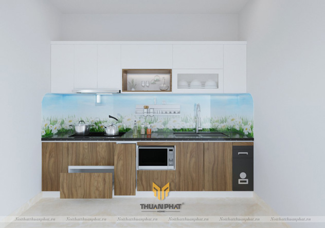 Tủ bếp Melamine hiện đại ME22