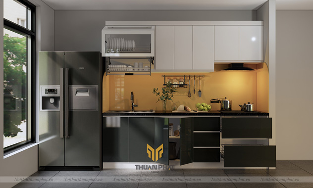 Tủ bếp Melamine hiện đại ME23